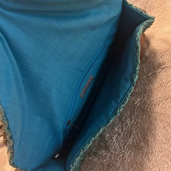 SUN N SAND “Turk Bleu Beauty” Straw Bag - Picture 9 of 15